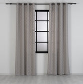 FLOSIA Fluffy Pom Pom Panel Curtain – Stone
